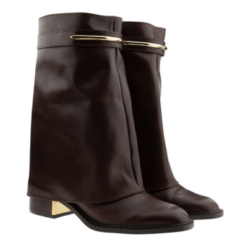 Botas marrones tacón caña superpuesta Arezzo A137340008