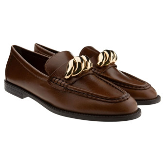 Mocasines marrones adorno dorado Arezzo A13783002