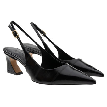 Zapatos destalonados negros piel Arezzo A140780001