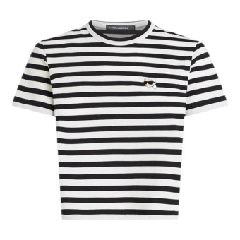 Camiseta mujer Karl Lagerfeld rayas A1W17099