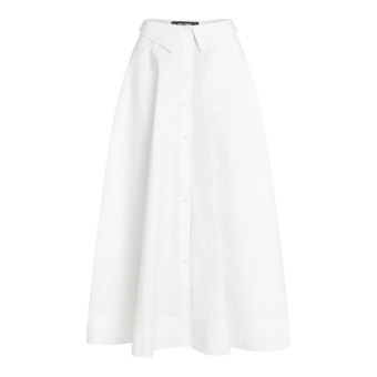 Falda Blanca Larga Cuello Camisa Karl Lagerfeld A2W12005