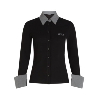 Camisa negra mujer Karl Lagerfeld A3W17101