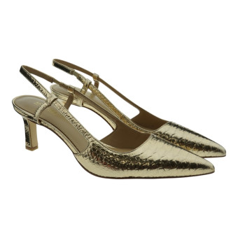 Stilettos destalonados dorados Michael Kors Alora Mid Sling