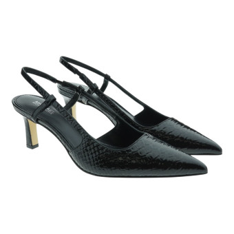 Zapato destalonado tacón negro Michael Kors Alora Mid Sling