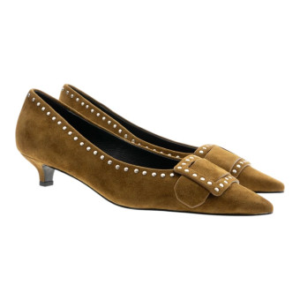 Zapato salón Bibilou piel ante tachas Altair Pump 35