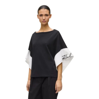 Camiseta algodón mancha ancha Karl Lagerfeld B2W17005