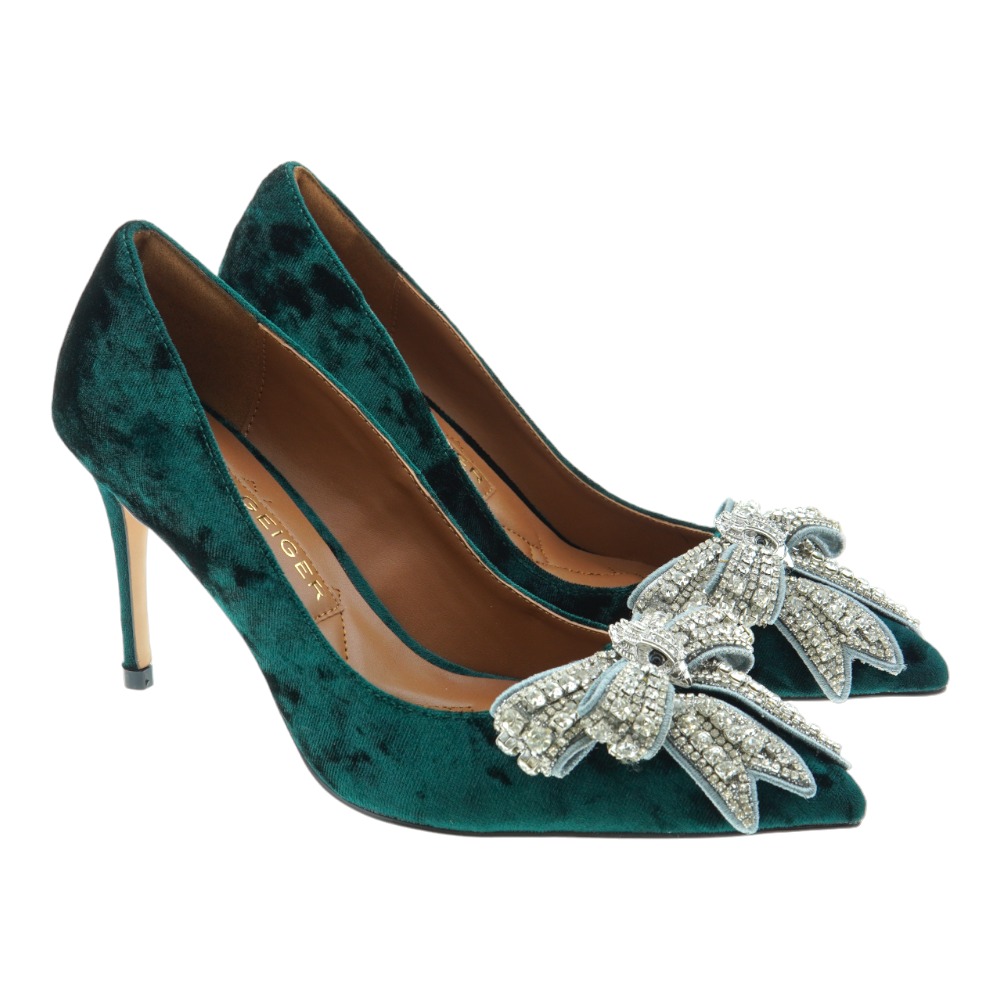 Salón fiesta terciopelo lazo Kurt Geiger Belgravia Bow