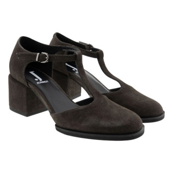 Jeannot zapatos tacón hebilla ante taupe BJ575