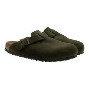 Zueco ante kaki caballero Birkenstock Boston Leve
