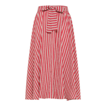 Falda Rayas Beig y Rojo Momoni Caiana