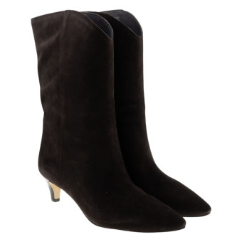 Botas ante marrón tacón kitten Michael Kors Daniela Mid Boot