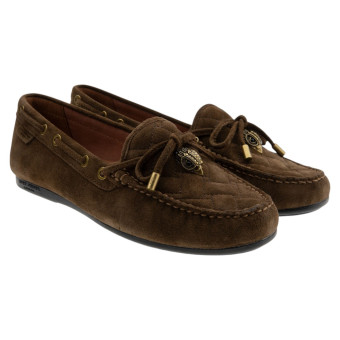 Mocasines ante marrón pespuntes Kurt Geiger Eagle