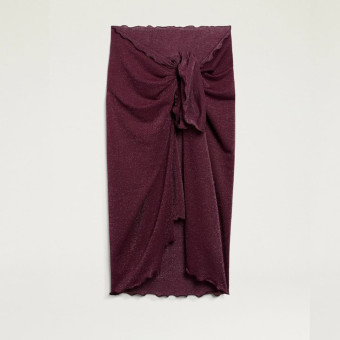 Pareo punto lúrex elástico malva Momoni Egea Wraparound