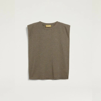 Camiseta punto lúrex rayas Momoni Enna