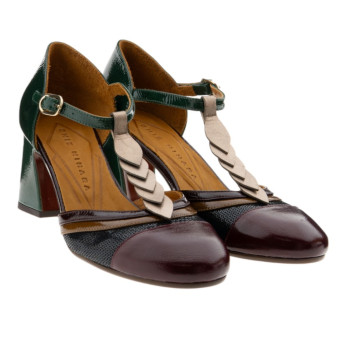Zapato piel tacón hebilla Chie Mihara Filly