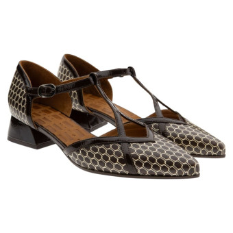 Zapato tacón bajo Chie Mihara estampado geométrico Hidrow49