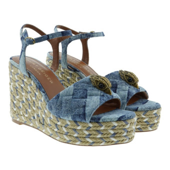 Alpargatas Cuña Kurt Geiger Denim Blue Kensington Espadrilles