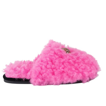 Zapatillas casa mujer pelo fuxia Kurt Geiger Kensington Slip