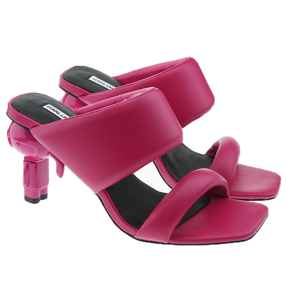 Sandalia fuxia pala tacón 3D Karl Lagerfeld KL39005