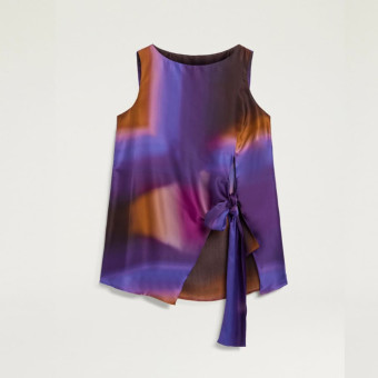 Top sin mangas satén Momoni Lapis