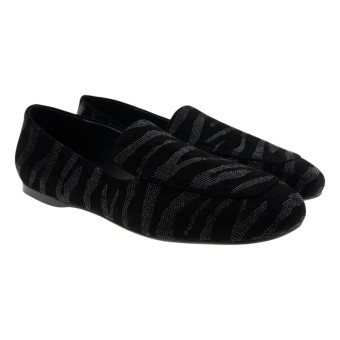 Loafers Lola Cruz negros strass Larissa