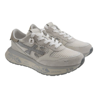 Sneakers mujer blancas y plateadas Premiata Lauryn 8186