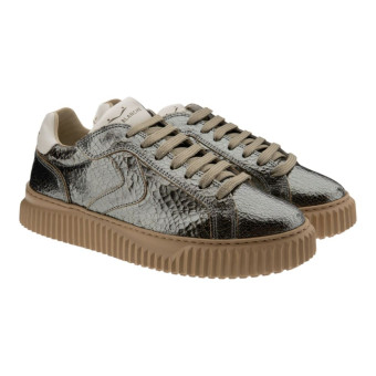 Sneakers mujer metalizadas acero Voile Blanche Lipari