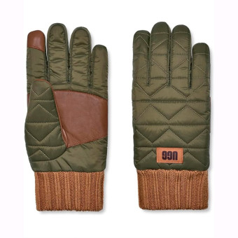 Guantes Hombre Piel Kaki Ugg M Aw Quilted Gloves