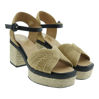 Sandalias esparto tacón y plataforma Gaimo Marieva