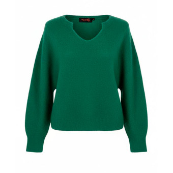 Jersey verde punto escote V Miss Goodlife MG15005