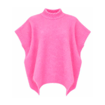 Suéter punto mohair manga corta fuxia Miss Goodlife MG15011