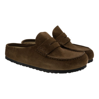 Zueco piel ante antifaz Birkenstock Naples Wrapped