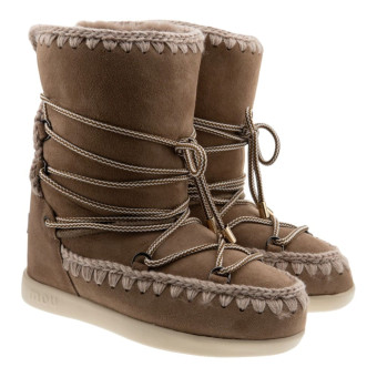 Botas Mou deportivas cordones nude New Inner Wedge