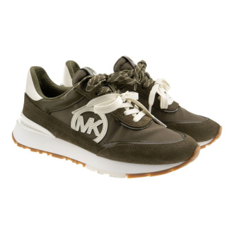 Sneakers mujer taupe logo Michael Kors Nova Trainer