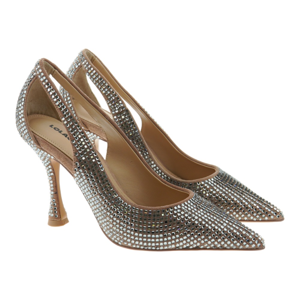 Zapato stiletto abierto cristales Lola cruz Nowa