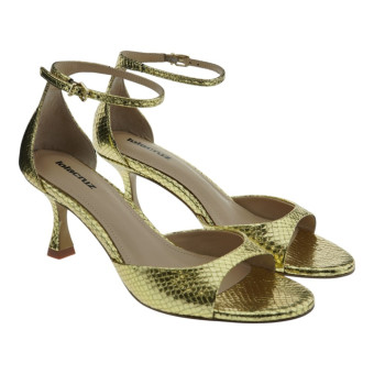 Sandalias doradas fiesta Lola Cruz Petrina 229Z1BK