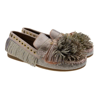 Mocasines mujer Kurt Geiger flecos Pom Pom Moccasin