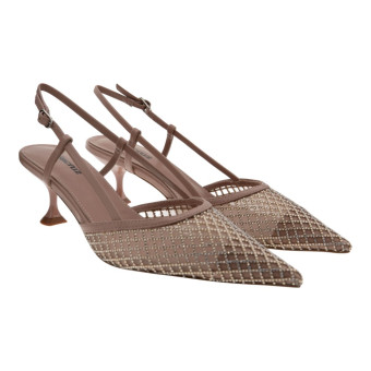 Zapato nude destalonado tacón kitten Lola Cruz Ruby Pump 55