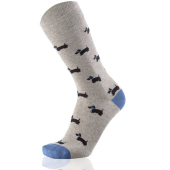 Calcetines hombre fantasía algodón West Mister Terrier