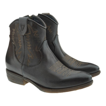 Botines camperos piel marrón Zoe Tex Ric