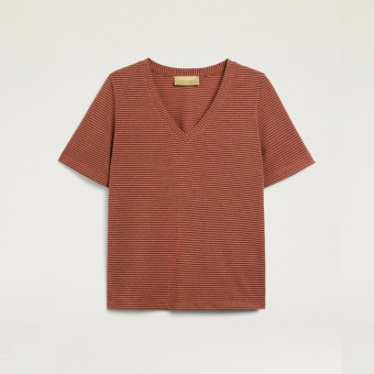 Camiseta rayas lúrex escote V Momoni Trails