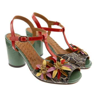 Sandalias pyton y flores Chie Mihara Uliva