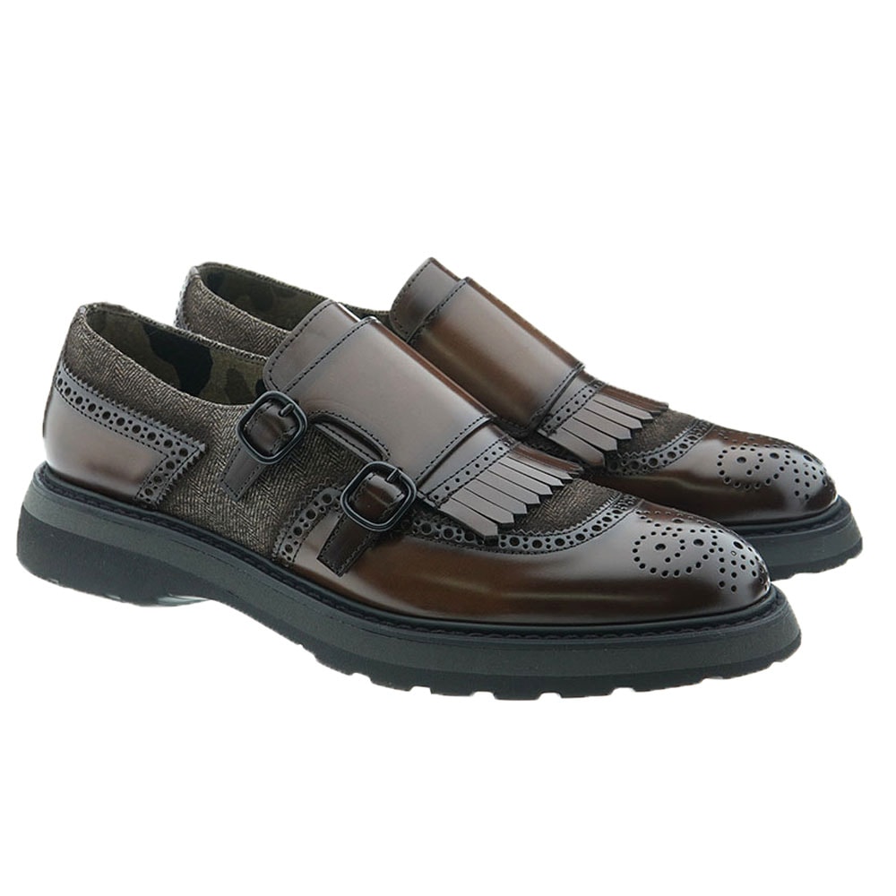 Zapatos monk caballero dos hebillas Calce X1330