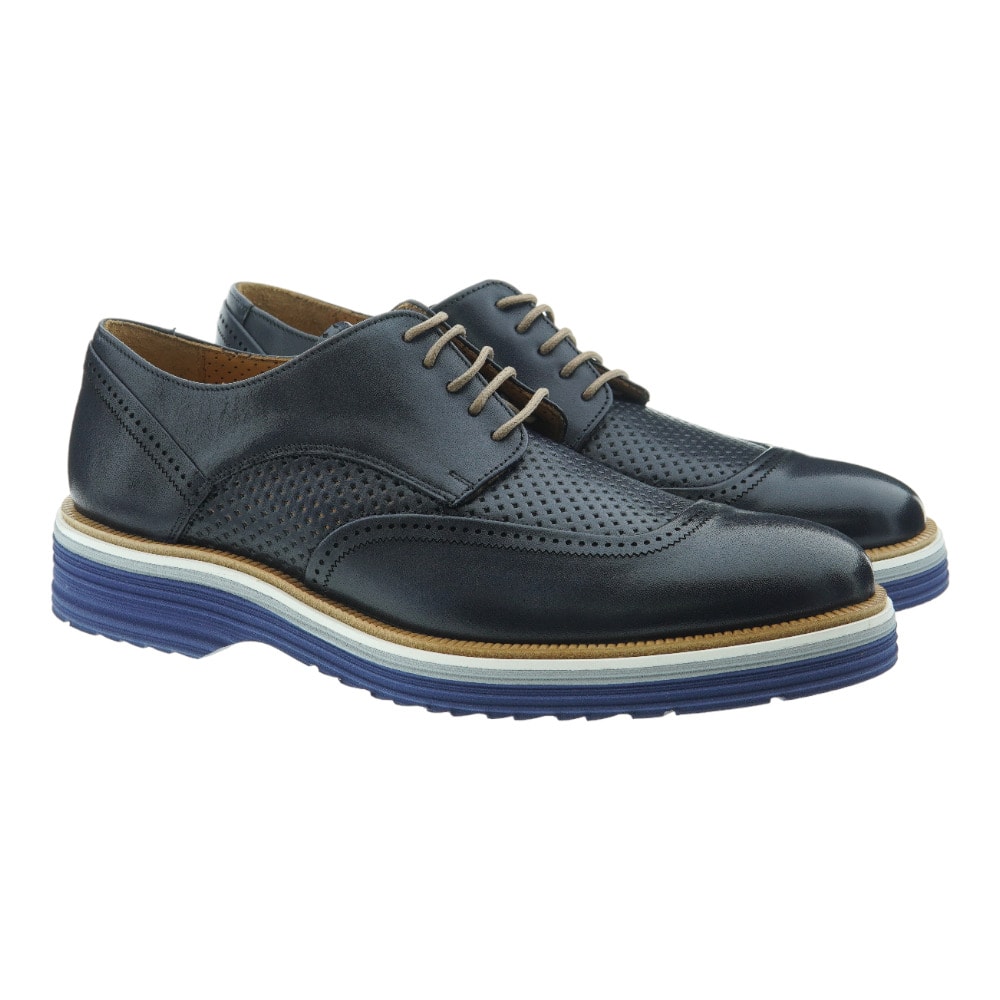 Blucher caballero piel troquelada Calce X1585