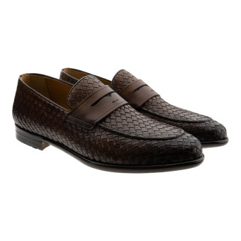 Mocasines trenzados cuero piel Calce X1677