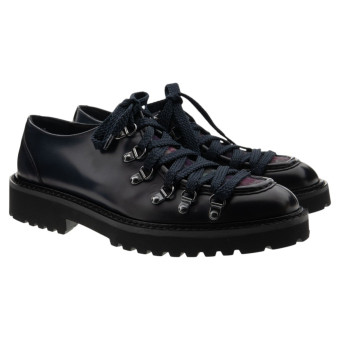 Blucher piel azul suela track hombre Calce X1719-PI