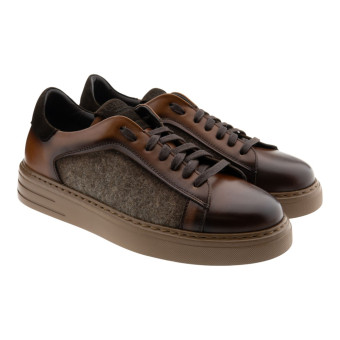 Zapatillas casual marrones hombre Calce X1752