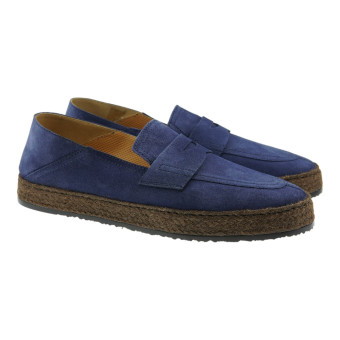 Mocasines Azules Suela Esparto Calce Hombre x1926