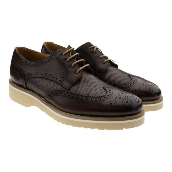Blucher marrón piel caballero Calce X2328