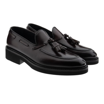 Mocasines burdeos borlas caballero Calce X2372